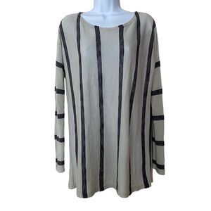 Absolutely Creative Worldwide vertical striped boat neck sweater
